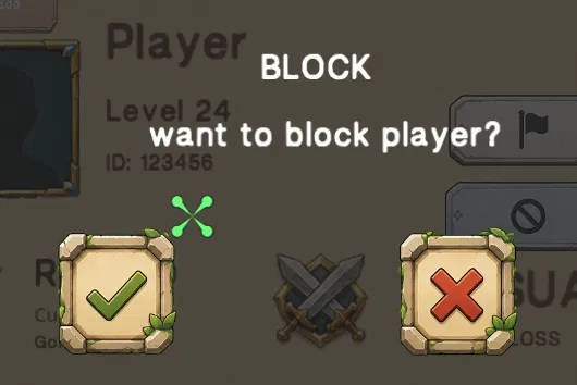 WallFall block player confirmation dialog