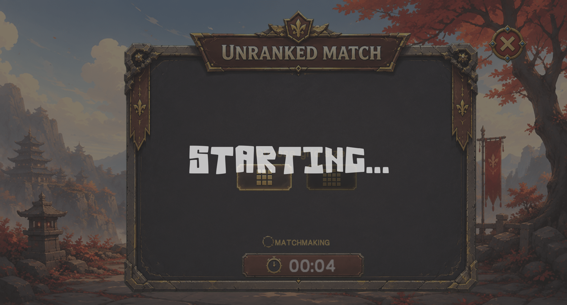 WallFall matchmaking screen finding an unranked match