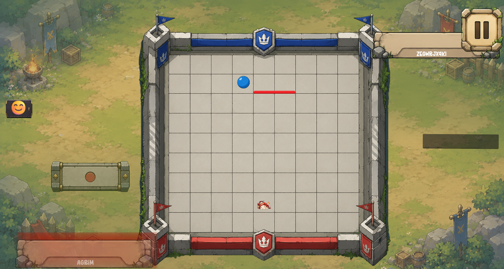 WallFall gameplay overhead board view